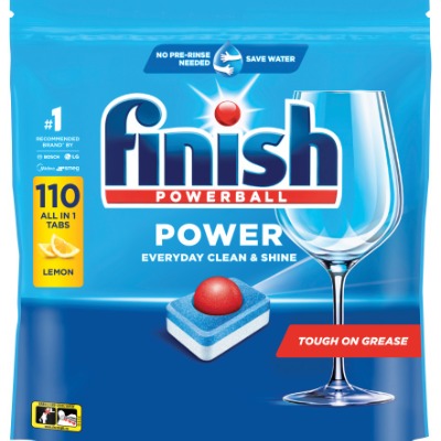 Finish Power Dishwashing Tablets Lemon Sparkle, Pack of 110