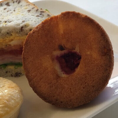 Coconut & berry friand