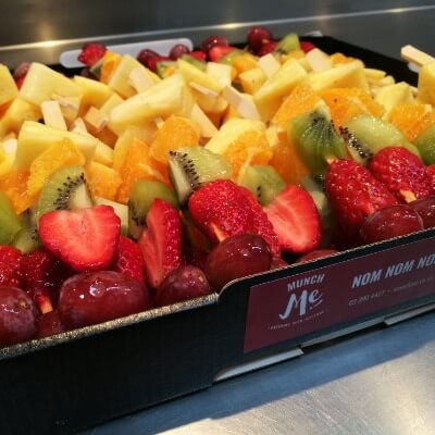 Fresh fruit kebabs
