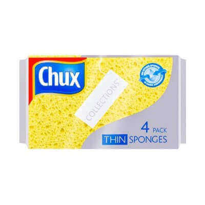 Chux Collections Thin Cleaning Sponge, Pack of 4