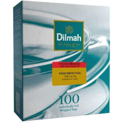 Dilmah English Breakfast, Box of 100 Enveloped Tea Bags