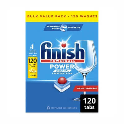 Finish Power Essential Dishwashing Tablets Lemon Sparkle, Pack of 120