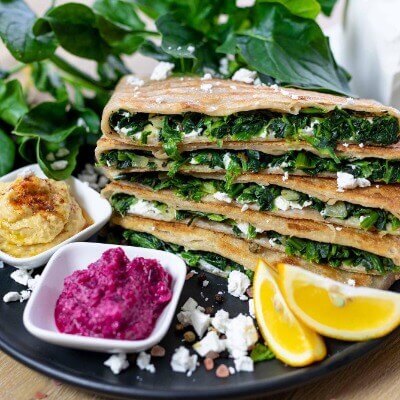 Spinach, Feta & Onions Gozleme