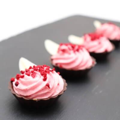 Berry Mousse Filled Chocolate Pots