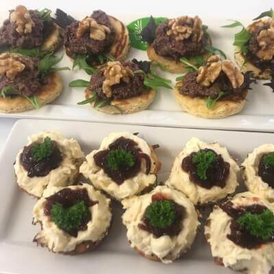 Herb & lemon mini pikelets