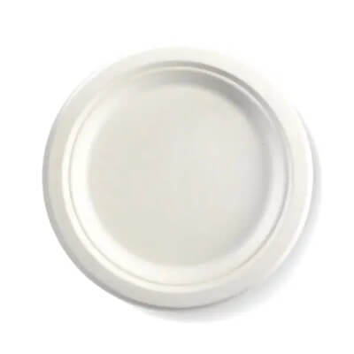 BioPak Round Plant Fibre Plates 230mm 9" Carton of 500