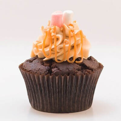 Caramel Rockyroad Cupcakes
