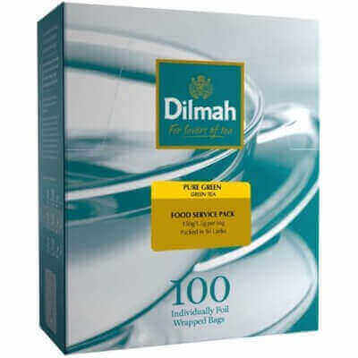 Dilmah Natural Green, Box of 100 Enveloped Tea Bags