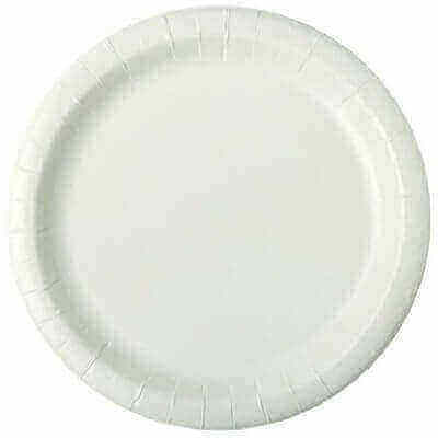 Huhtamaki Dinner Paper Plate 230mm White, Pack of 50